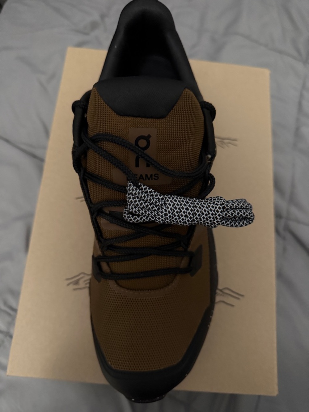 On Running Men’s Athletic Shoe in Brown and Black